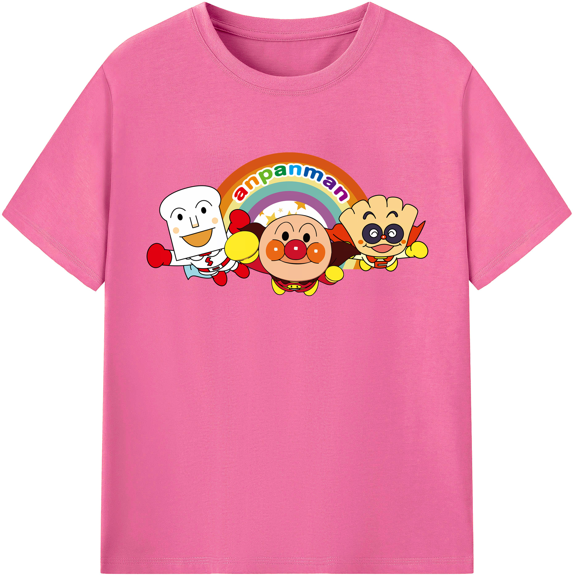 （画像用） アンパンマン Anpanman レディースカジュアルプリントTシャツ（綿100％）
